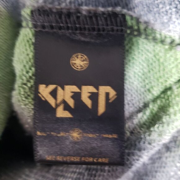 Kleep Reflective Caution Fleece Hoodie Green Tie Dye Pullover Mens Medium - Picture 4 of 11